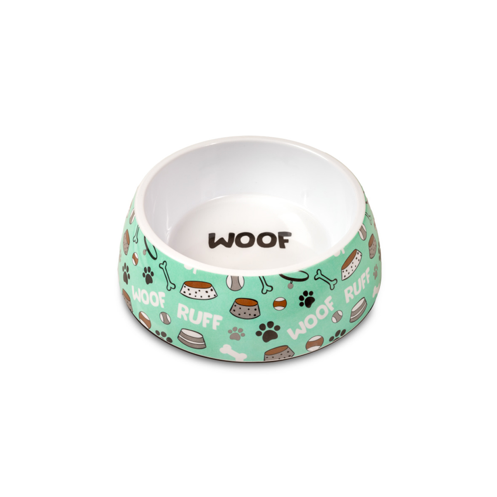 Μπόλ Μελαμίνης Τυρκουάζ Woof Ruff Small 225ml